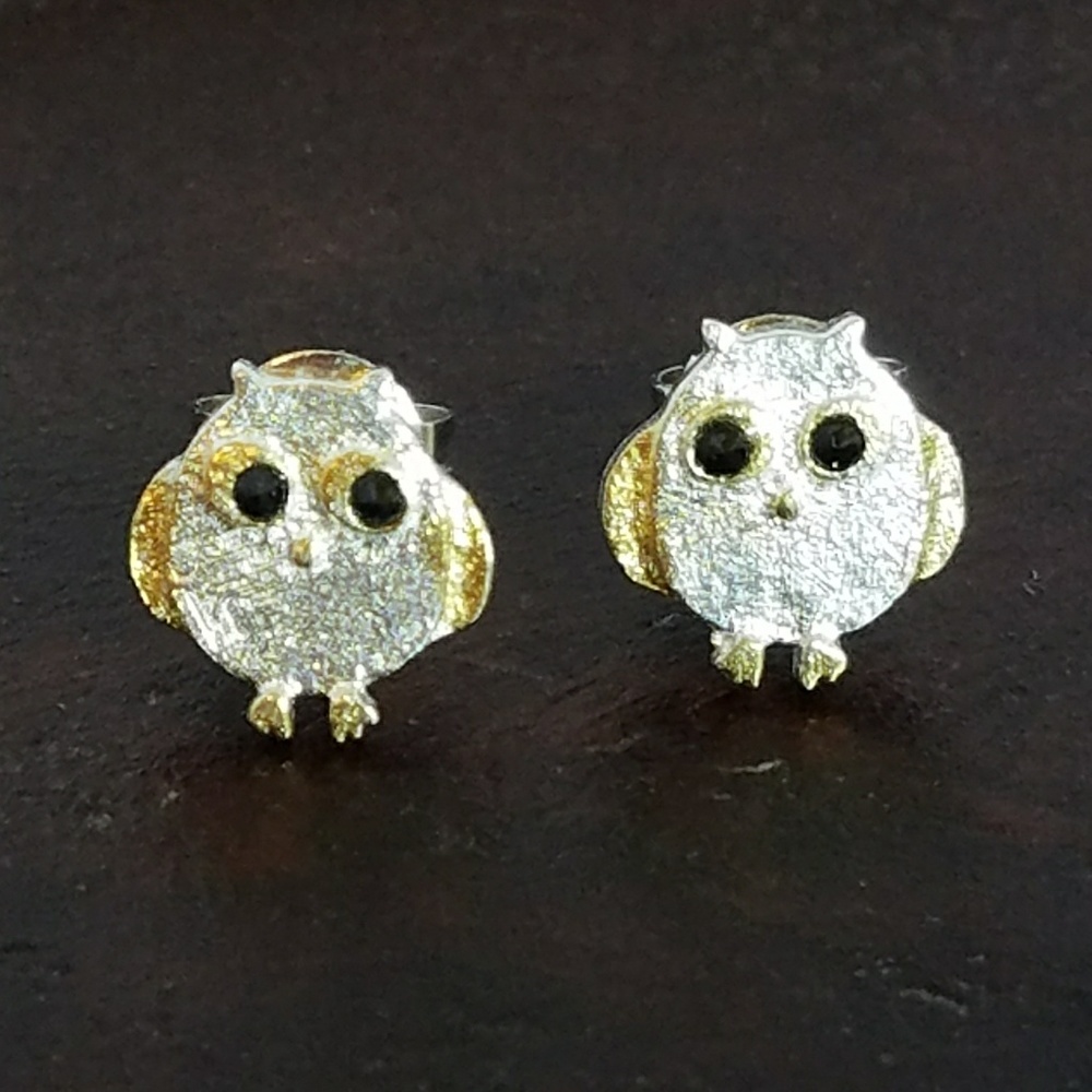 🦉Darling Owl Sterling Silver Stud Earrings🦉